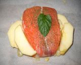 Foto del paso 2 de la receta: Papillote de salmón con caqui y manzana