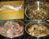 Foto del paso 1 de la receta: Arroz con conejo, rabo de cerdo y caracoles