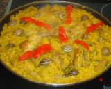 Foto del paso 7 de la receta: Arroz con conejo, rabo de cerdo y caracoles