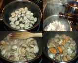 Foto del paso 1 de la receta: Cazuelita de anguriñas, gambas, almejas y mejillones