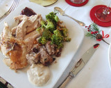 Foto del paso 7 de la receta: Pavita asada con relleno de carne y frutos secos