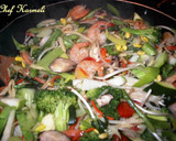 Foto del paso 4 de la receta: Salteado de verduras orientales (orgánicas) con gambas