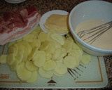 Foto del paso 3 de la receta: Pastel de patata, bacon y queso gratinado