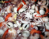 Foto del paso 1 de la receta: Arroz integral orgánico con mariscos al txacolí