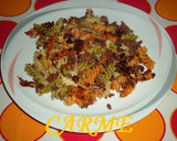 Foto del paso 6 de la receta: Espirales tricolor con mucho queso para Nil