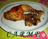 Foto del paso 6 de la receta: Pollo asado con salsa de champiñones