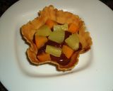 Foto del paso 7 de la receta: Tulipas rellenas con chocolate frutas en almibar y nata