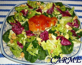 Foto del paso 4 de la receta: Ensalada de espinacas, atún fresco y queso