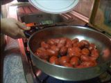Chorizos a la sidra