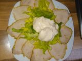 Lomo de cerdo al vino con crema de atún