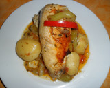 Foto del paso 4 de la receta: Pollo entero a la cacerola con papas y verduras