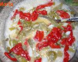 Foto del paso 3 de la receta: Tortilla de bacalao con judías verdes y pimientos rojos