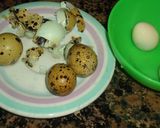Foto del paso 1 de la receta: Brochetas de huevos de codorniz caramelizados