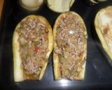 Foto del paso 6 de la receta: Berenjenas rellenas, rebozadas, fritas y horneadas
