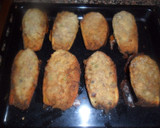 Foto del paso 9 de la receta: Berenjenas rellenas, rebozadas, fritas y horneadas