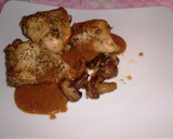 Foto del paso 6 de la receta: Conejo en salsa de champiñones y arroz salvaje