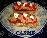 Foto del paso 2 de la receta: Tostadas con atún y pimiento asado