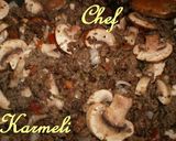 Foto del paso 3 de la receta: Salsa de carne y tomate con champiñones para pastas
