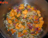 Foto del paso 1 de la receta: Arroz integral con jamón y verdura
