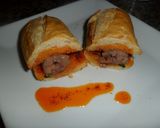 Foto del paso 4 de la receta: Bocadillo de chorizo con salsa de pimentón picante