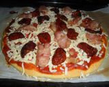 Foto del paso 9 de la receta: Pizza con bacon y tomatitos secos