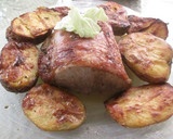 Foto del paso 6 de la receta: Lomo al limón con patatas en dos cocciones