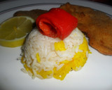 Foto del paso 6 de la receta: Milanesas de pollo con timbal de arroz bicolor