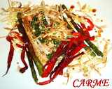 Foto del paso 7 de la receta: Salmón en papillote con crujiente de verduras