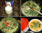 Foto del paso 5 de la receta: Pastel de espinacas y surimi en microondas