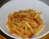 Foto del paso 5 de la receta: Bistec de lomo de cerdo con verduras y patatas fritas