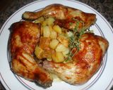 Foto del paso 4 de la receta: Pollo en salsa barbacoa y dados de patatas al horno