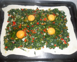 Foto del paso 5 de la receta Mini porción de tarta de acelga sobre rodaja de tomate