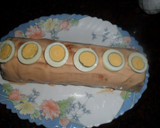 Foto del paso 3 de la receta: Arrollado de pionono relleno de pavo, olivas y palmitos