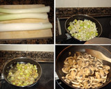 Foto del paso 1 de la receta: Crema de puerros y champiñones