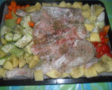 Foto del paso 1 de la receta: Pollo asado con guarnición de verduras al vinagre de jerez
