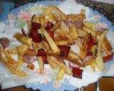 Foto del paso 4 de la receta: Patatas, pimientos y ajos fritos