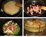 Foto del paso 6 de la receta: Solomillo de cerdo con guisantes y jamón