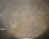 A picture of step 1 of Fideuà with Cuttlefish, Shrimp, and Clams.