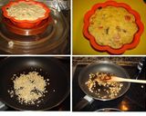 Foto del paso 6 de la receta: Pastel de champiñones y calabacín con crujiente de almendras