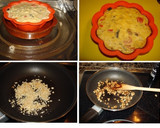 Foto del paso 6 de la receta: Pastel de champiñones y calabacín con crujiente de almendras