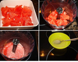 Foto del paso 1 de la receta: Flan de sandia y arándanos