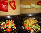 Foto del paso 2 de la receta: Berenjenas rellenas de verduras, dátiles y piñones