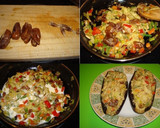 Foto del paso 5 de la receta: Berenjenas rellenas de verduras, dátiles y piñones