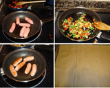 Foto del paso 3 de la receta: Rollitos de hojaldre con salchichas y verduras