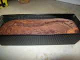 Budín combinado con cobertura de chocolate