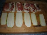 Libritos de calabacín con serrano y queso
