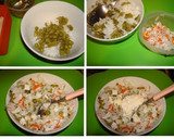 Foto del paso 1 de la receta: Aperitivos en vasito rellenos de ensalada de arroz con surimi