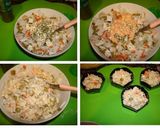 Foto del paso 3 de la receta: Aperitivos en vasito rellenos de ensalada de arroz con surimi