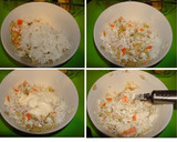Foto del paso 4 de la receta: Berenjenas rellenas de arroz y palitos de mar