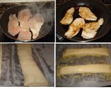 Foto del paso 1 de la receta: Flauta de hojaldre rellena de pollo y queso